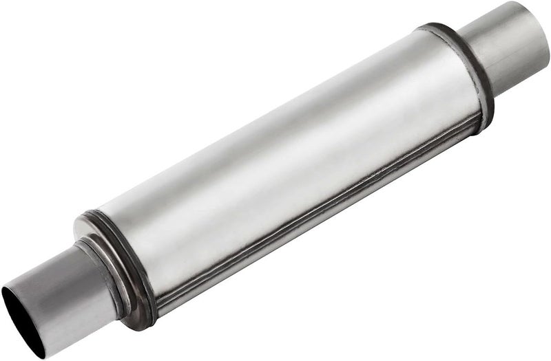 TECTRUC 2.25" Inlet/Outlet Exhaust Muffler,2.25 Universal Muffler Stainless Steel Straight Through Design performance muffler 2.25,20'' Overall Deep Sound for Cars (2.25'' Inlet 2.25'' Outlet) - Image 1